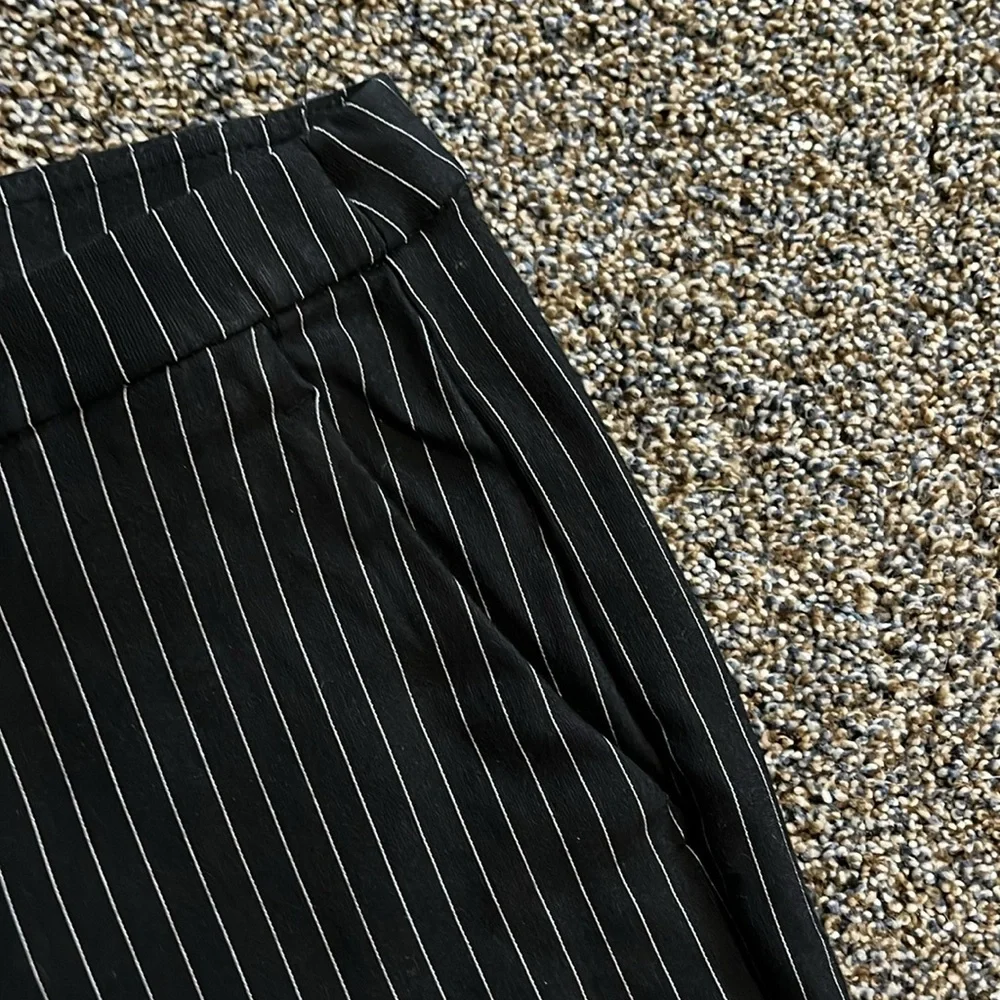 Liverpool black pinstripe stretch waist trousers pants size 4 size 27